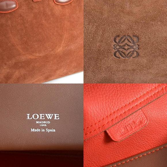 Loewe Anagram Suede Leather Handbag Brown - Picture 5 of 5